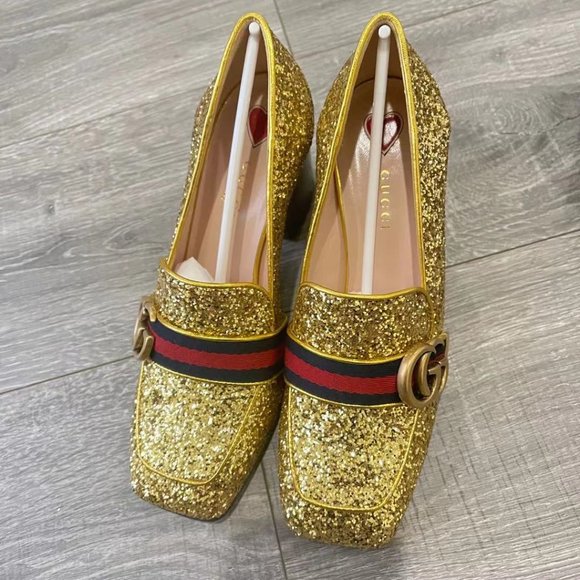 Gucci glitter peyton loafer pump - Picture 4 of 9